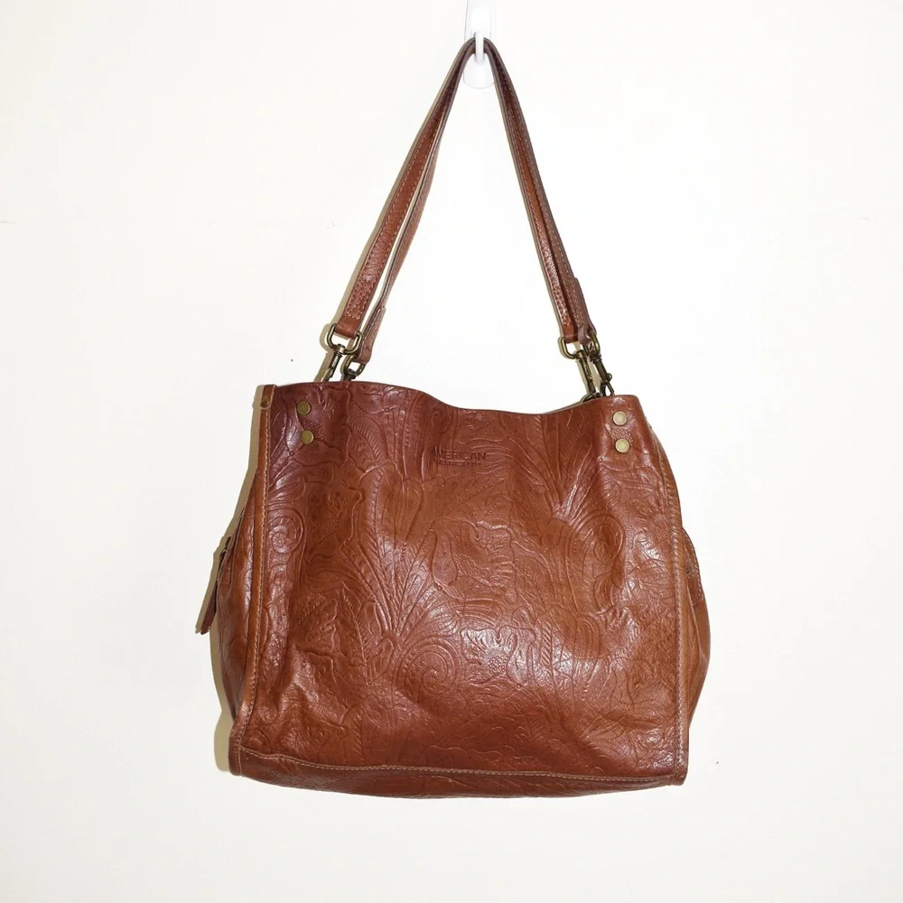 American Leather Co Lenox Triple Entry Satchel